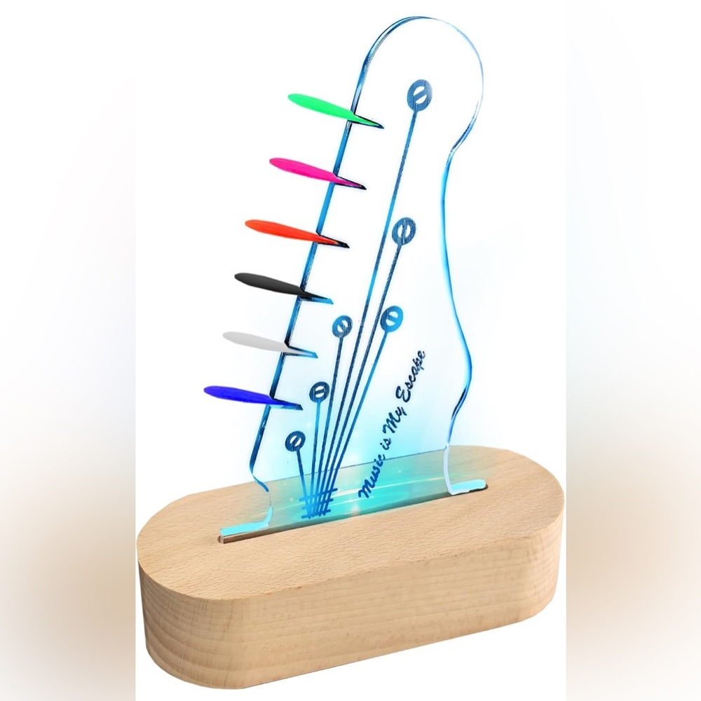 LED light up Colorful Guitar Pick Holder - new